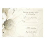 Beige Floral Elegant Wedding RSVP Cards Personalized Announcements