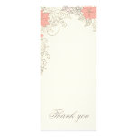 Beige floral Thank you card Full Color Rack Card