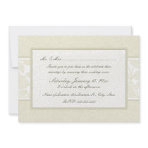 Beige Floral Wedding Vow Renewal Invitations