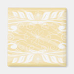 beige flowers magnets