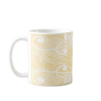 beige flowers mugs