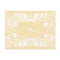 beige flowers post card