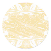 beige flowers sticker