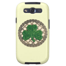 Beige Shamrock & Celtic Knots Samsung Galaxy Case Galaxy SIII Cases