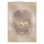 Beige Swans  Card