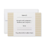 Beige Tan Colour Stripe Pattern. Personalized Invitation