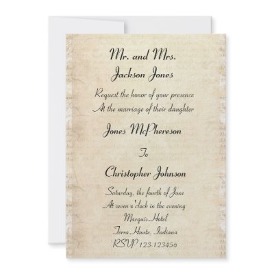 Beige Vintage Inspired Wedding Invitation by Celebration4all