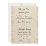 Beige Vintage Inspired Wedding Invitation