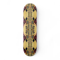Beige Wine Fractal Art Skateboard