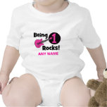 Being 1 Rocks! with Pink Guitar T Shirts