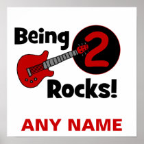 Being 2 Rocks! with Guitar Print