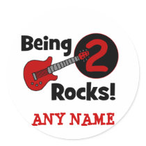 Being 2 Rocks! with Guitar Stickers