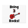 Being 3 Rocks! With Guitar Rockstar Rocker Postcards