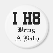 being a baby fridge magnet