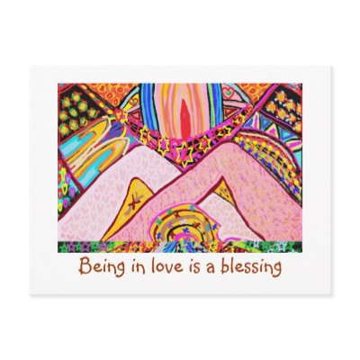 Being in love is a blessing : Art by Naveen Post Cards by doonagiri