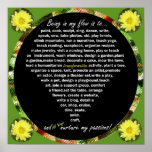 Being in my flow... Poster posters