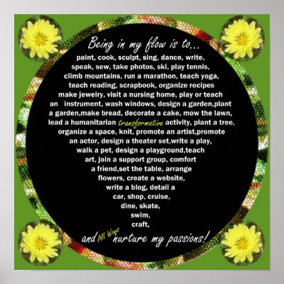 Being in my flow... Poster by GypsyOwl