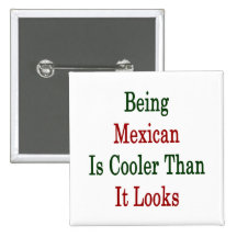 Being Mexican Is Cooler Than It Looks Pins