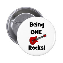 Being One (1) Rocks! Button