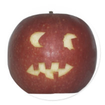 beissender Apfel Runder Sticker