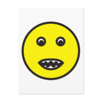 beissender smilie biting postkarten