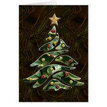 Bejeweled Christmas Tree Greeting Card