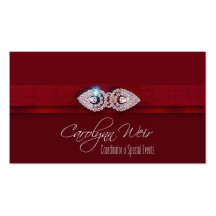 "Bejeweled" - Glamourous Elegant Event Planner Business Card