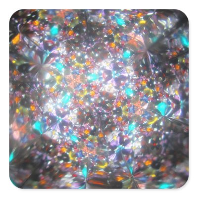 Bejeweled Kaleidescope for July Square Stickers by OriginalKillerdee187