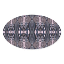 Bejewelled Belly Kaleidoscope Mandala Oval Sticker