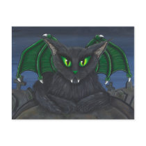 Bela Vampire Cat Gothic Fantasy Art Postcard