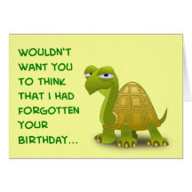 Belated Birthday - PROCRASTINATE Card