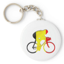 Belgian Cyclists from Belgium Bicyle Gear Key Chain