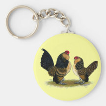 Belgian d'Anvers Bantams:  Quail Key Chain