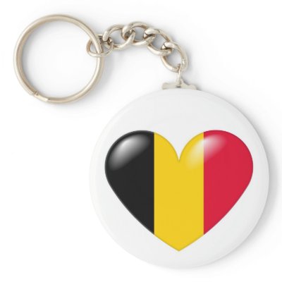 Belgian heart keychain - Coeur belge by madelaide
