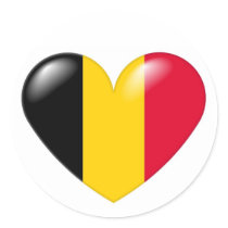 Belgian heart sticker - Coeur belge