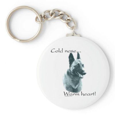 Belgian Malinois Cold Nose Warm Heart Keychain by GreyWolfCreation