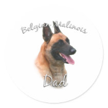 Belgian Malinois Dad 2 Stickers