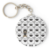 Belgian Malinois in the Sheep Key Chains