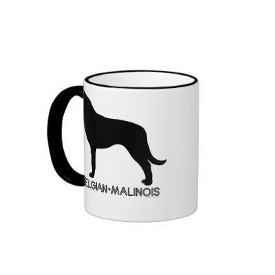 Belgian Malinois Mug by dogsilhouettes