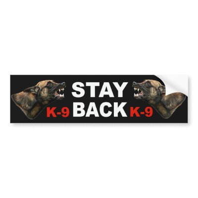 Belgian Malinois Police K9 bumper sticker by CreativeCanineImages