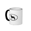 Belgian Malinois Silhouette Black Mug