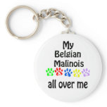 Belgian Malinois Walks Design Keychain