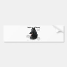 Belgian Sheepdog History Design Bumper Sticker