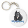 Belgian Sheepdog Name Keychain