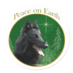 Belgian Sheepdog Peace Stickers