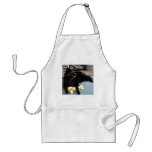 Belgian Shepherd by the Fireplace Aprons