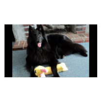 Belgian Shepherd by the Fireplace Business Card Template