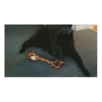 Belgian Shepherd with a Bone aka "The Black Wolf" Business Cards