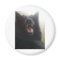 Belgian Shepherd's Teeth aka "The Black Wolf" Refrigerator Magnet