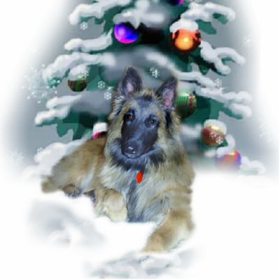 Belgian Tervuren Christmas Gifts Ornament Photo Cutouts by DogsByDezign